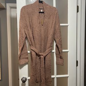 NWT SKIMS cozy knit short robe L/XL rose clay